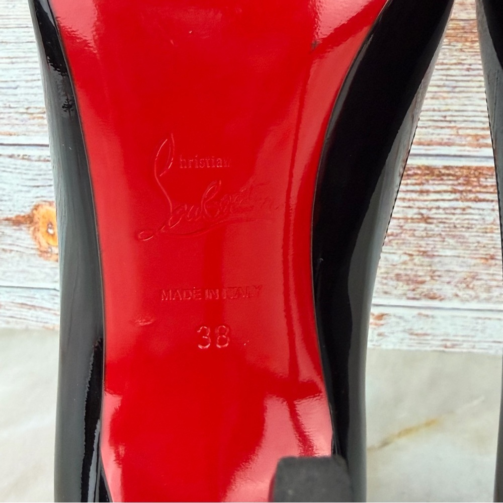 Christian Louboutin So Kate Patent Leather Black Heels Red Bottoms - Picture 8 of 12
